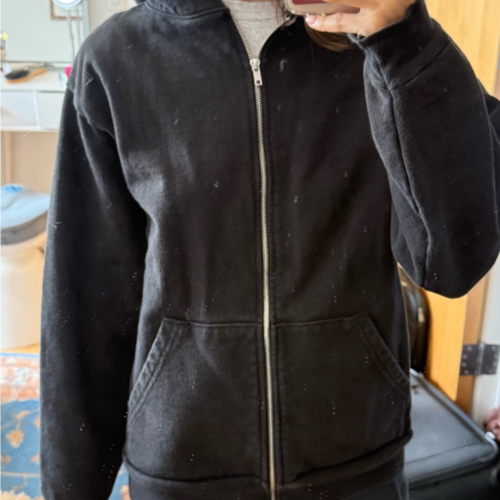 Los Angeles Apparel Black Zip-Up Sweater